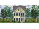 Two-story yellow house with navy blue shutters and a gray roof at 9200 Leaning Post Rd # 451, Wake Forest, NC 27587