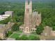 Aerial view of Duke University Chapel at 512 Gordon St # 302, Durham, NC 27701