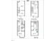 3-story floor plan showcasing a garage, study, and bedrooms at 512 Gordon St # 302, Durham, NC 27701