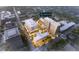 Aerial view of Arbor Vista, a mixed-use development with residential buildings, retail spaces, and a pool at 512 Gordon St # 302, Durham, NC 27701