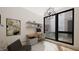 Bright home office with built-in shelves and large window at 512 Gordon St # 302, Durham, NC 27701