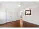 Spacious bedroom with hardwood floors and double doors at 3700 Lark Farm Rd, Franklinton, NC 27525