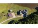 Aerial view of house, barn and pond at 3700 Lark Farm Rd, Franklinton, NC 27525