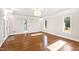Bright bedroom with hardwood floors and access to bathroom at 3700 Lark Farm Rd, Franklinton, NC 27525