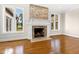 Stone fireplace is a focal point in this room at 3700 Lark Farm Rd, Franklinton, NC 27525