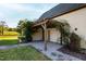 Charming pergola-covered patio entrance at 3700 Lark Farm Rd, Franklinton, NC 27525