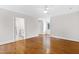 Hardwood floor bedroom with an attached bathroom at 3700 Lark Farm Rd, Franklinton, NC 27525