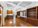 Wet bar with built-in cabinetry and wine cooler at 3700 Lark Farm Rd, Franklinton, NC 27525