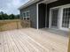 Wooden deck with access to the backyard at 6733 Oscar Barham Rd, Wake Forest, NC 27587