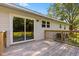 Wooden deck with sliding glass door access at 712 Blount St, Smithfield, NC 27577