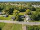 Aerial view showing the property's location amongst other houses and green spaces at 712 Blount St, Smithfield, NC 27577