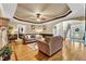 Bright and airy living room with hardwood floors and high ceilings at 319 River Knoll Dr, Clayton, NC 27527