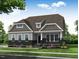 Stunning two-story home with gray siding, stone accents, and a welcoming front porch at 169 Sage Ln # 012, Four Oaks, NC 27524
