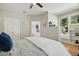 Main bedroom with free-standing tub and built-in shelves at 675 Whitehurst, Pittsboro, NC 27312