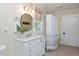 Charming bathroom with a white vanity and a shower/tub combo at 26 Oak St, Roxboro, NC 27573