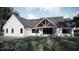 Modern farmhouse with large covered patio at Lot 5 Joyful Creek Trl, Zebulon, NC 27597