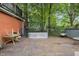 Wooden deck with a galvanized stock tank at 415 N Hyde Park Ave, Durham, NC 27703