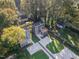 Aerial view of two modern houses with private driveways and decks at 112 N Guthrie Ave # A, Durham, NC 27703