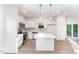 Modern kitchen with island, stainless steel appliances, and white shaker cabinets at 112 N Guthrie Ave # A, Durham, NC 27703