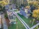 Aerial view of new construction homes with private driveways at 112 N Guthrie Ave # C, Durham, NC 27703