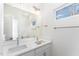 Modern bathroom with double vanity and quartz countertop at 112 N Guthrie Ave # C, Durham, NC 27703