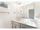 Modern bathroom with double vanity and large mirror at 112 N Guthrie Ave, Durham, NC 27703