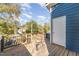 Private deck with wooden flooring and neighborhood view at 112 N Guthrie Ave, Durham, NC 27703