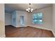 Dining area with hardwood floors and access to a patio at 1414 Arborgate Cir, Chapel Hill, NC 27514