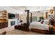 Spacious main bedroom with fireplace, large bed, and sitting area at 2117 Blue Haven Ct, Wake Forest, NC 27587
