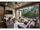 Outdoor patio with comfortable seating and fireplace at 2117 Blue Haven Ct, Wake Forest, NC 27587