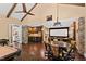 Game room with wet bar, pool table and media area at 2117 Blue Haven Ct, Wake Forest, NC 27587