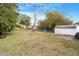 Large backyard with a shed and plenty of space for outdoor activities at 113 Higbee St, Durham, NC 27704