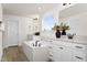Spa-like bathroom with soaking tub and double vanity at 3158 Alden Way, Angier, NC 27501