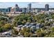 Aerial image showing townhouses and surrounding cityscape at 810 E Edenton St, Raleigh, NC 27601
