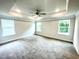 Spacious bedroom with carpeted floors and ceiling fan at 333 Hopewell Branch Ct, Smithfield, NC 27577