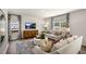Spacious living room with hardwood floors and neutral decor at 385 Swift Creek Farm Ln, Clayton, NC 27520