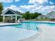 Community pool with a covered pavilion and wheelchair access at 120 Berry Mill Ln # 129, Raleigh, NC 27603
