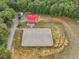 Aerial view of barn and riding arena at 548 Double N Rd, Pittsboro, NC 27312