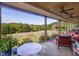 Screened porch with serene views of the farm at 548 Double N Rd, Pittsboro, NC 27312