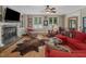 Spacious living room with fireplace and hardwood floors at 548 Double N Rd, Pittsboro, NC 27312