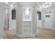 Bright entryway with built-in shelving and hardwood floors at 45 S Harper Faith Way, Benson, NC 27504