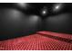 Home theater with red star carpet and black walls at 488 Colvard Farms Rd, Durham, NC 27713