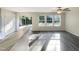 Bright and airy living room with hardwood floors and access to patio at 232 Pebblestone Dr, Durham, NC 27703