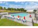 Aerial view of community pool and amenities at 9228 Leaning Post Rd # 445, Wake Forest, NC 27587