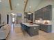 Modern kitchen with island and stainless steel appliances at 1565 Bowers Store Rd, Siler City, NC 27344