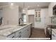 Modern kitchen with granite countertops and stainless steel appliances at 3806 River Mill Ln, Franklinton, NC 27525
