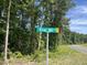 Street sign marking River Mill Ln. in a wooded area at 3806 River Mill Ln, Franklinton, NC 27525