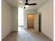 Bedroom with ceiling fan and large closet at 2326 Gathering Sq Ct, Fuquay Varina, NC 27526