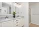 Double vanity bathroom with marble countertop at 517 Birchrun Dr, Durham, NC 27712