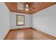 Spacious bedroom with hardwood floors and wood ceiling at 435 Tant Rd, Zebulon, NC 27597